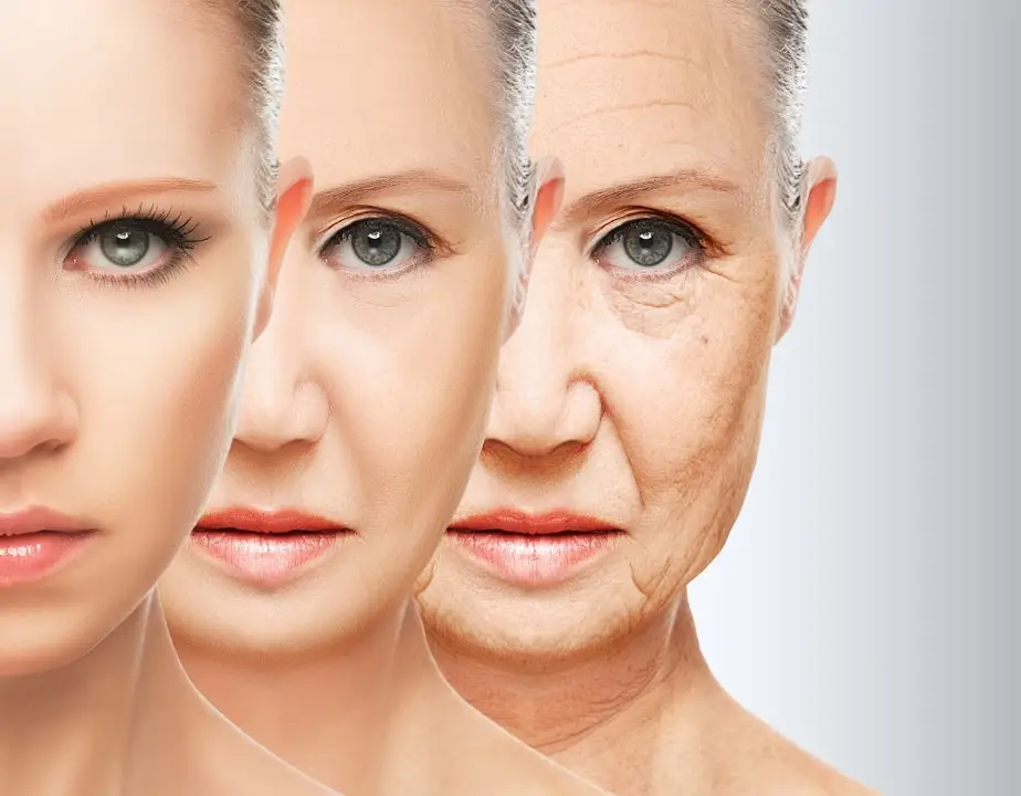 Illustration of a woman aging.