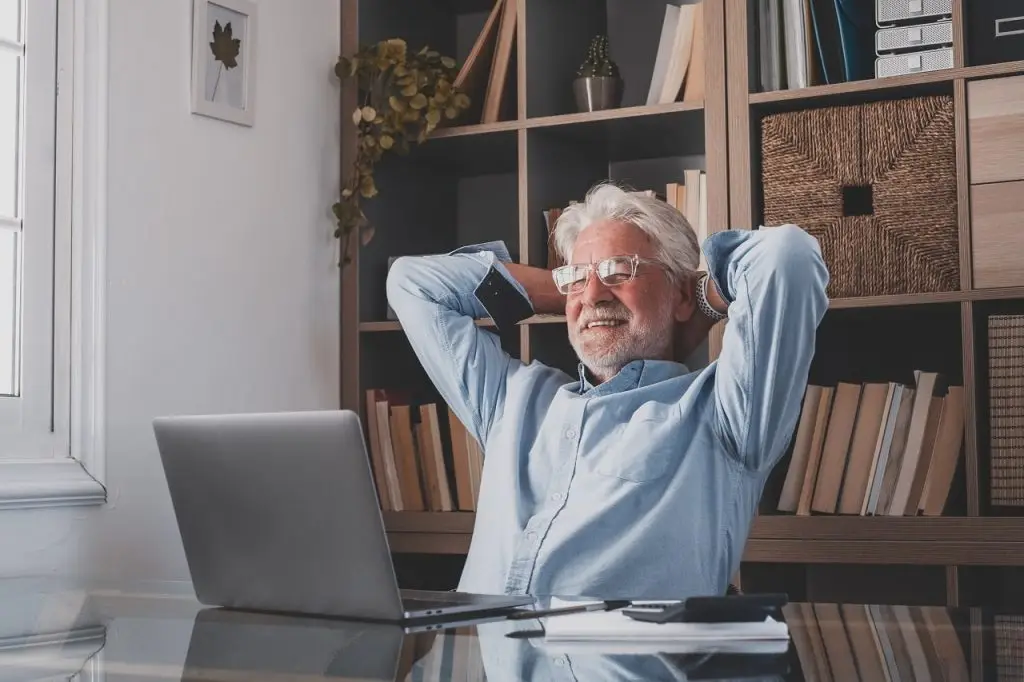 Photo of a happy older man filled with purpose.
