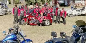 Photo of the We Ride motorcycle group, courtesy of their Facebook group.