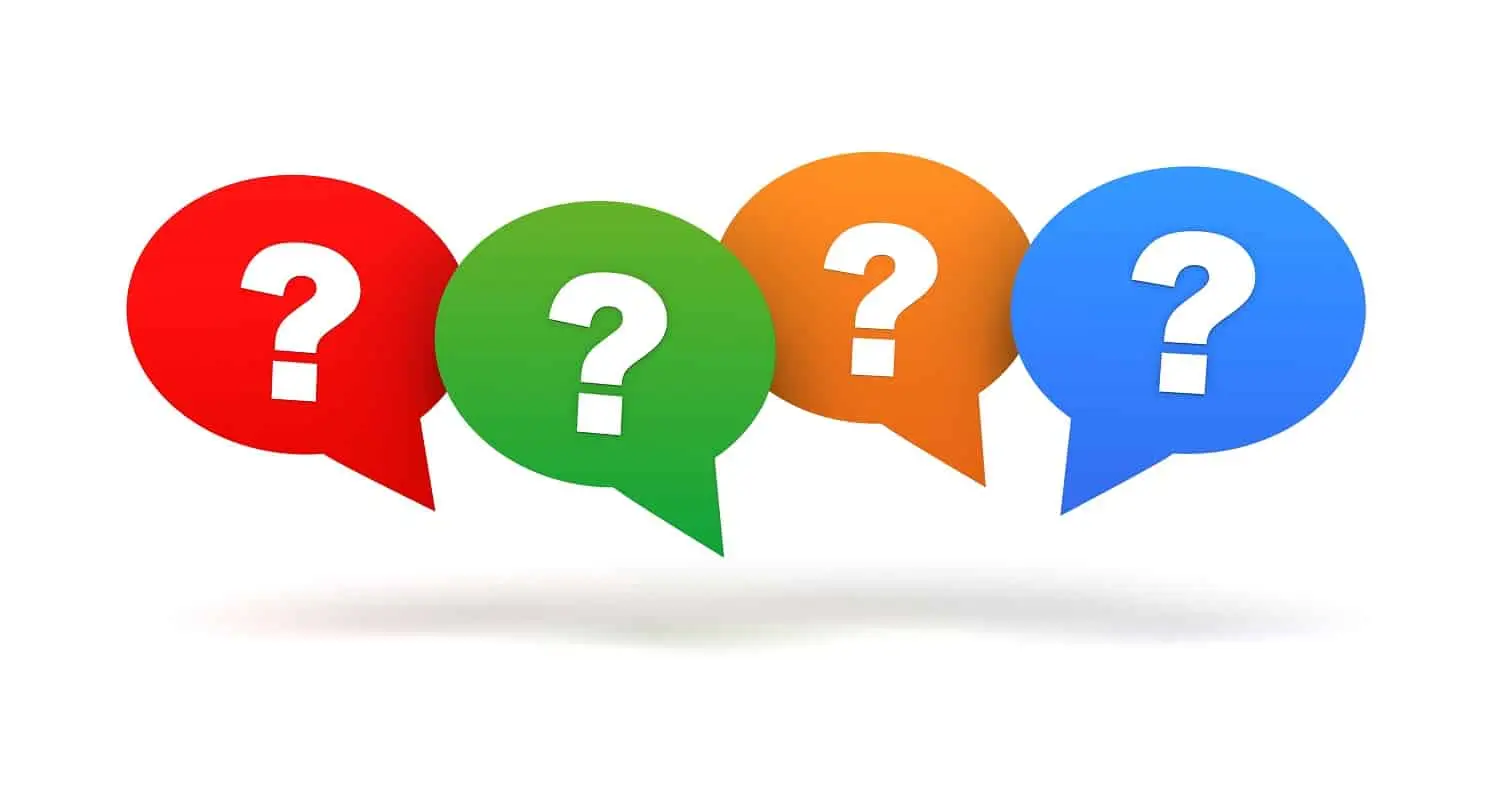 Image of colorful question marks.