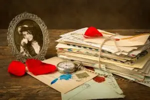 Photo of a bundle of old letters