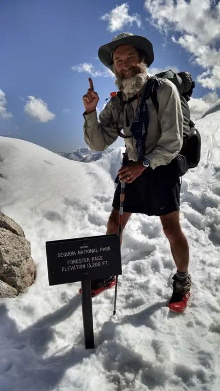 Perry Gabbard Forrester Photo of Perry Gabbard crossing Forester Pass in Sequoia National Park.