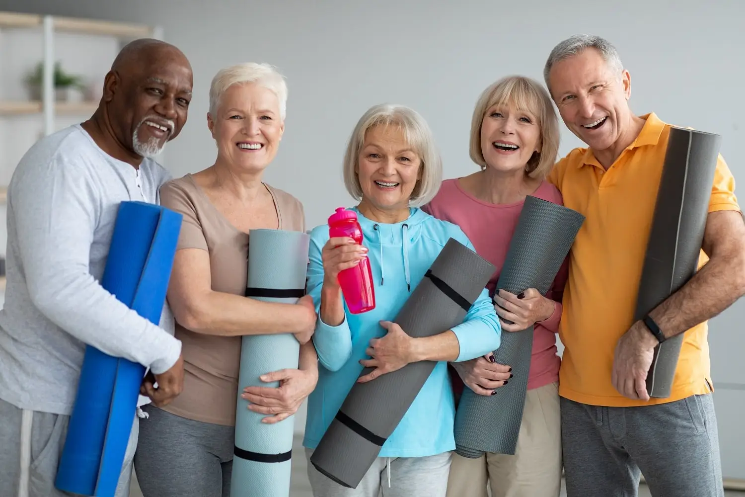 Photo of a group of fit seasoned citizens