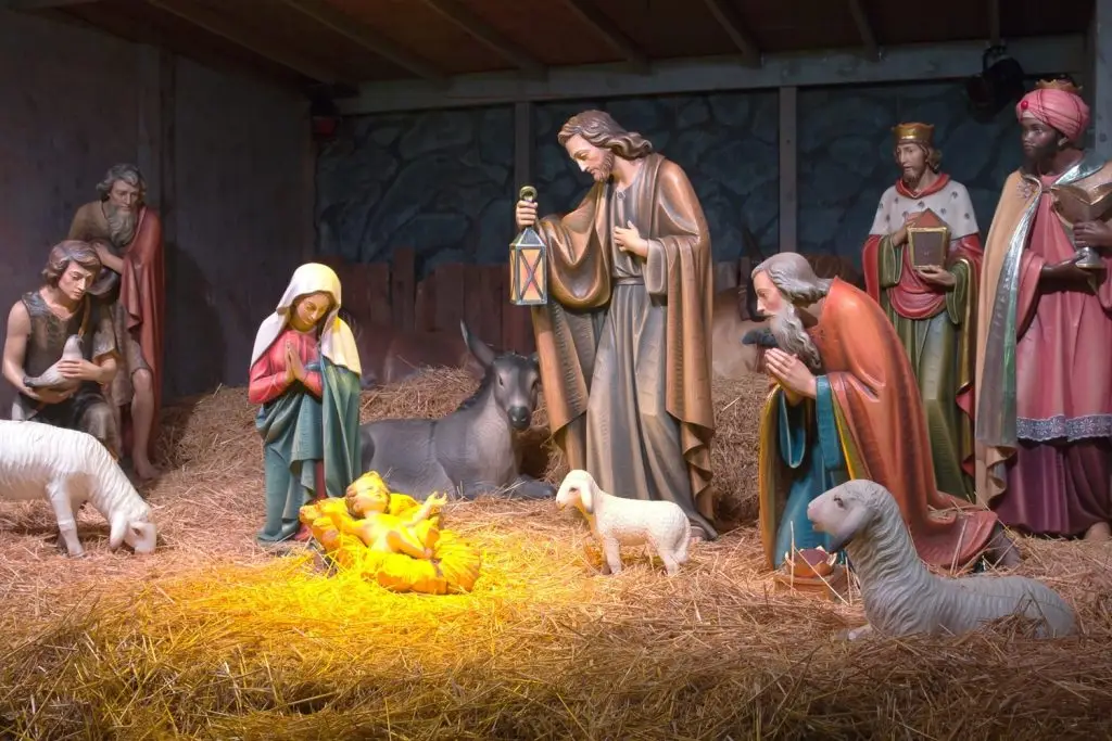 Photo of a nativity scene.
