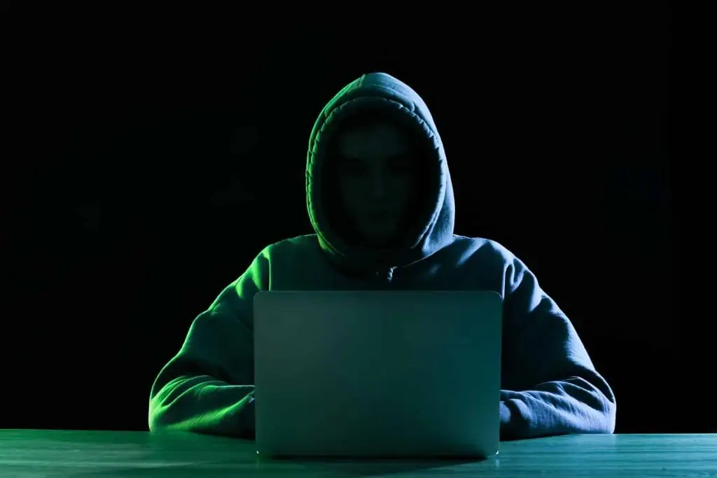 Image depicting an online thief, scammer or hacker.