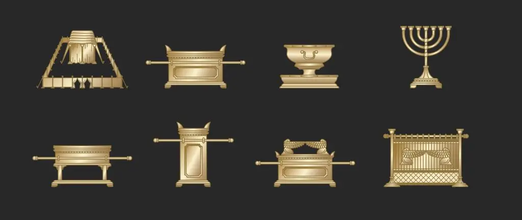Image of the specific things God inspired people to create for the tabernacle in Exodus.