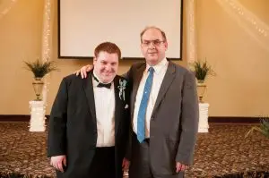 Hugh Plappert, right, and his son, David.