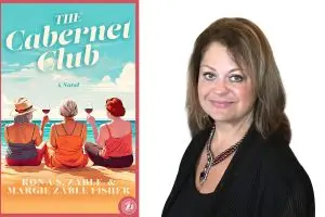 Author Margie Zable Fisher and her book, "The Cabernet Club."