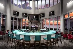 The hub of connection at The Embassy Suites Hotel in Sarasota, Fla.