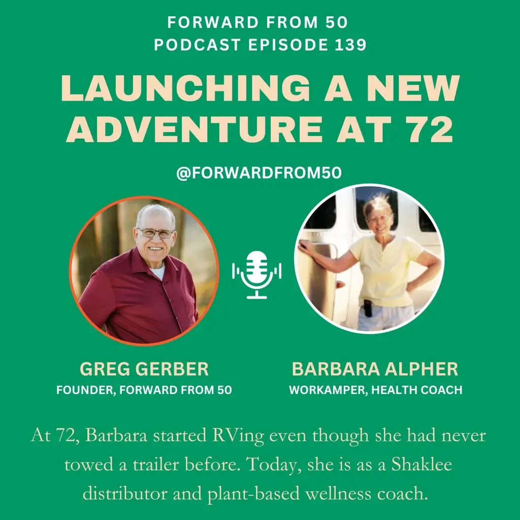 Barbara Alpher started RVing by herself at age 72. Today, she works as a Shaklee distributor and health coach.
